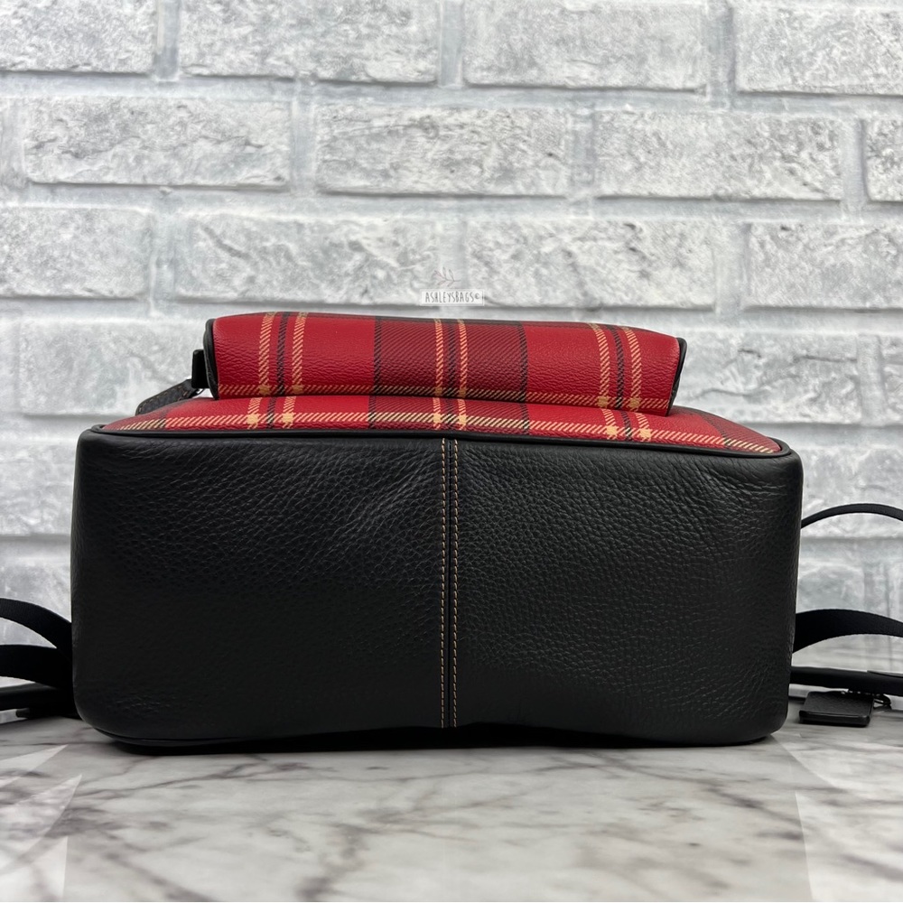 Coach Court Backpack With Tartan Plaid Print - Picture 8 of 16
